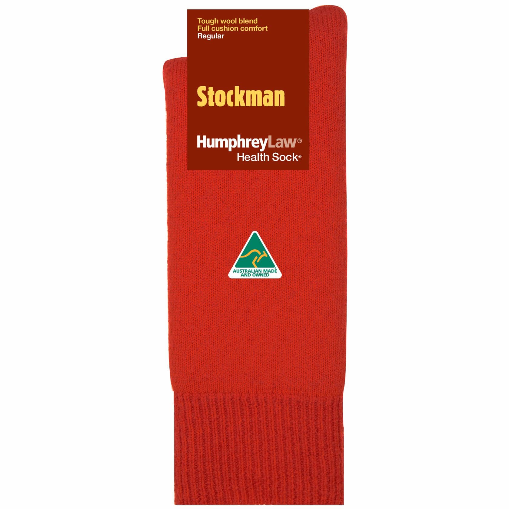 Stockman Work Socks in Red - Aussie Made