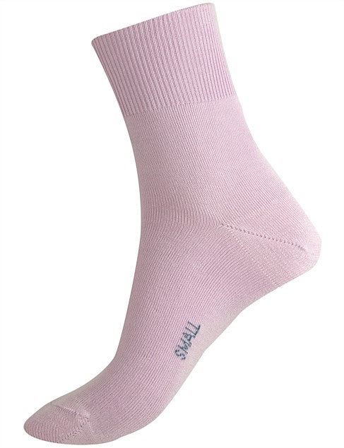 Fine Cotton Short Leg Sock in Lavender Pink - Aussie Made