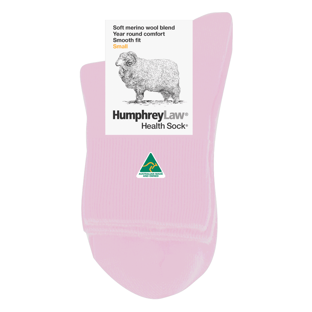 Soft Merino Short Leg Socks in Blossom Pink - Aussie Made