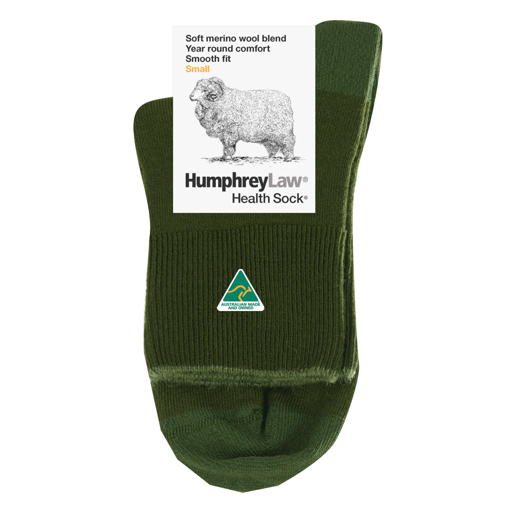 Soft Merino Short Leg Socks in Moss Green - Aussie Made