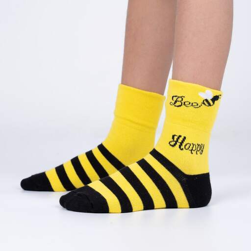 Bee-ing Happy Kid's Crew Socks