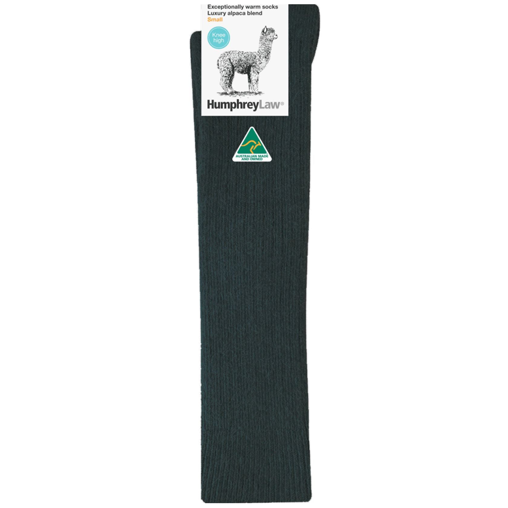 Alpaca Wool Knee High Sock in Charcoal - Aussie Made