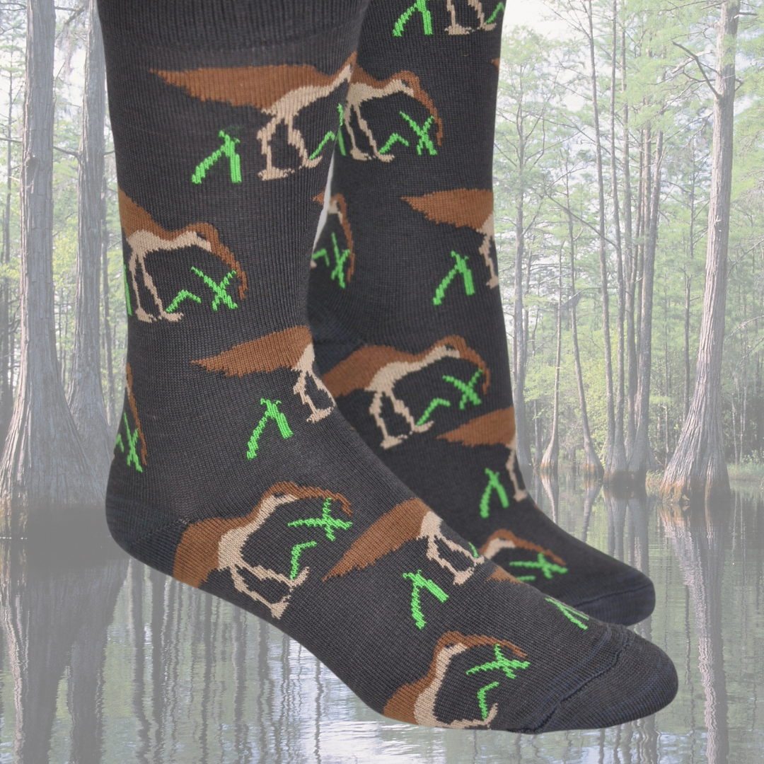 Eastern Curlew Bamboo Crew Socks in Slate Grey