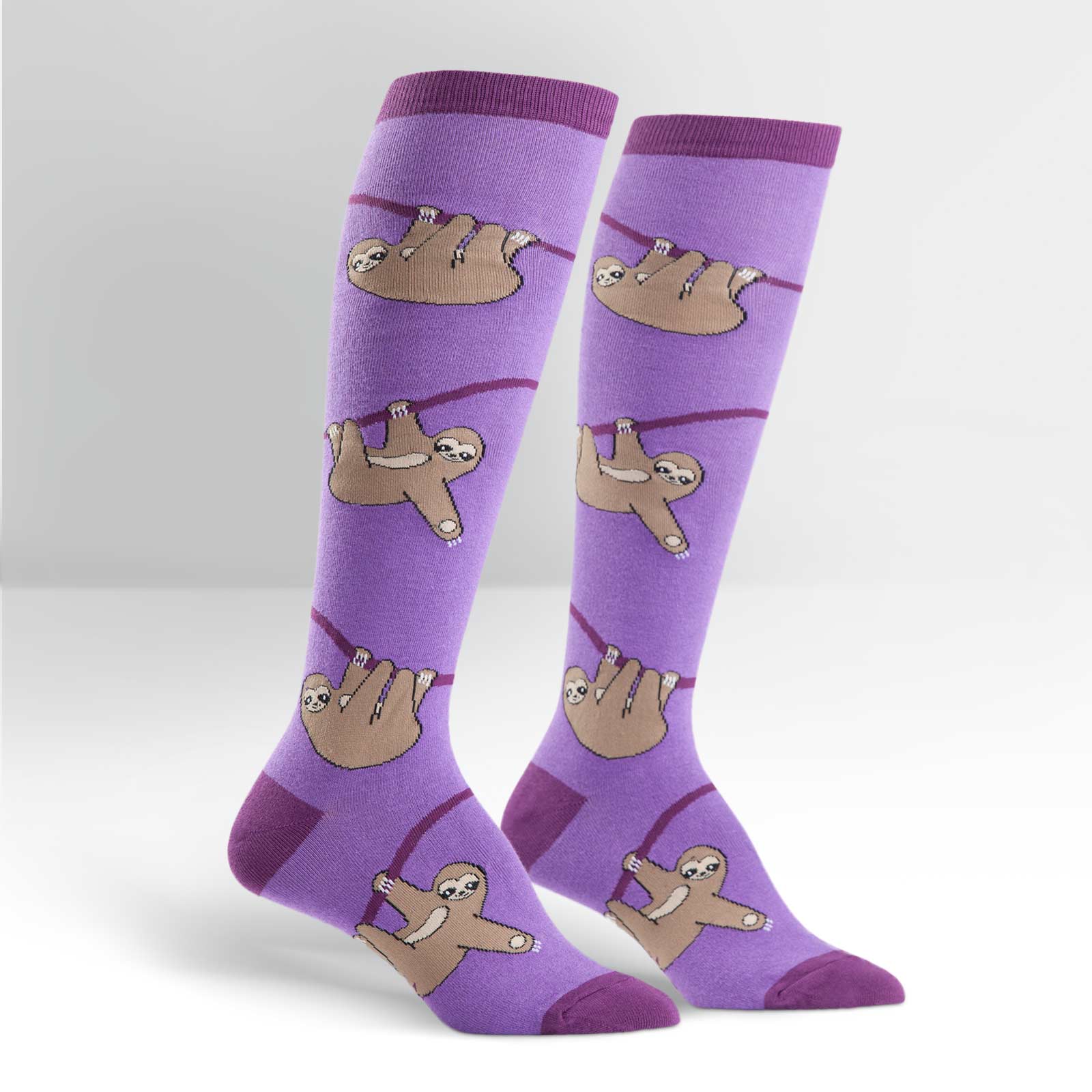 Sloth Womens Knee High Socks