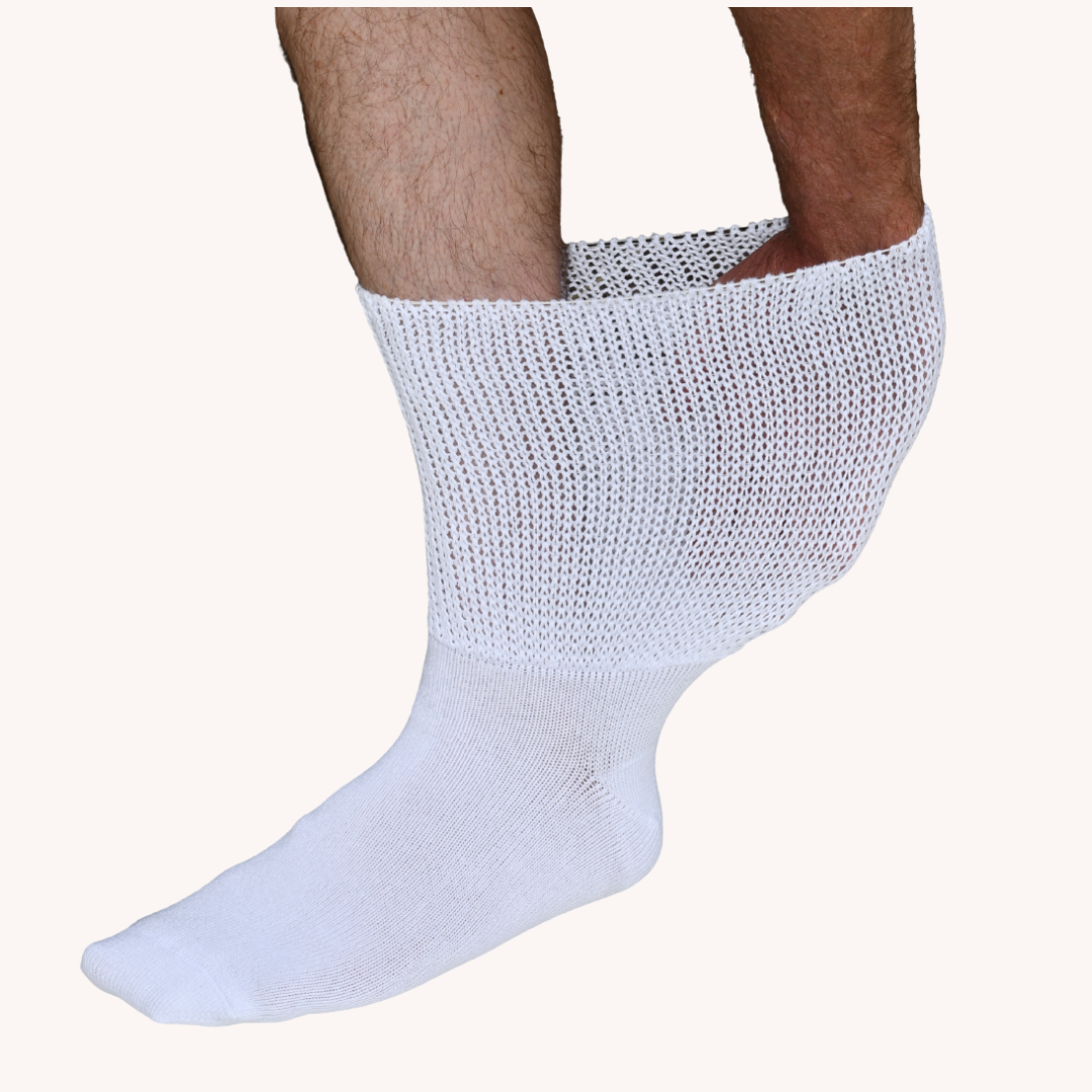 Oversized Extra Wide Socks in White