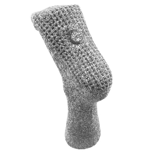 Wool Blend Gripper Socks in Stone