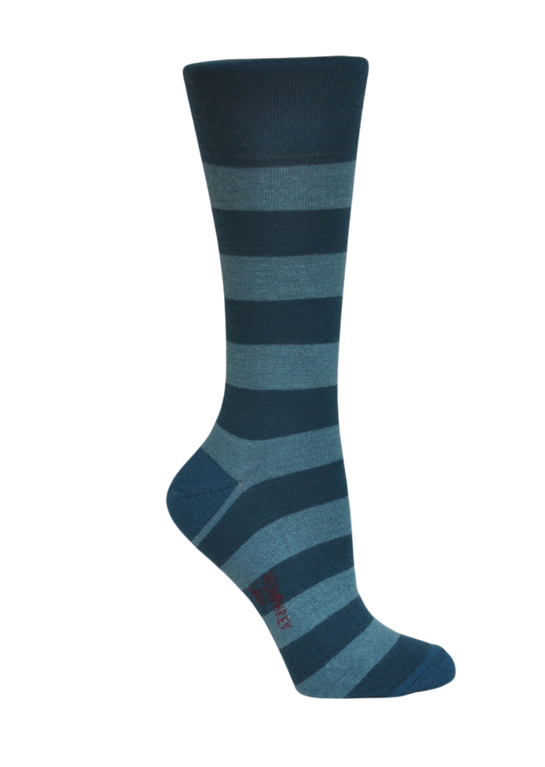 Merino and Alpaca Blend Striped Socks in Teal - Aussie Made