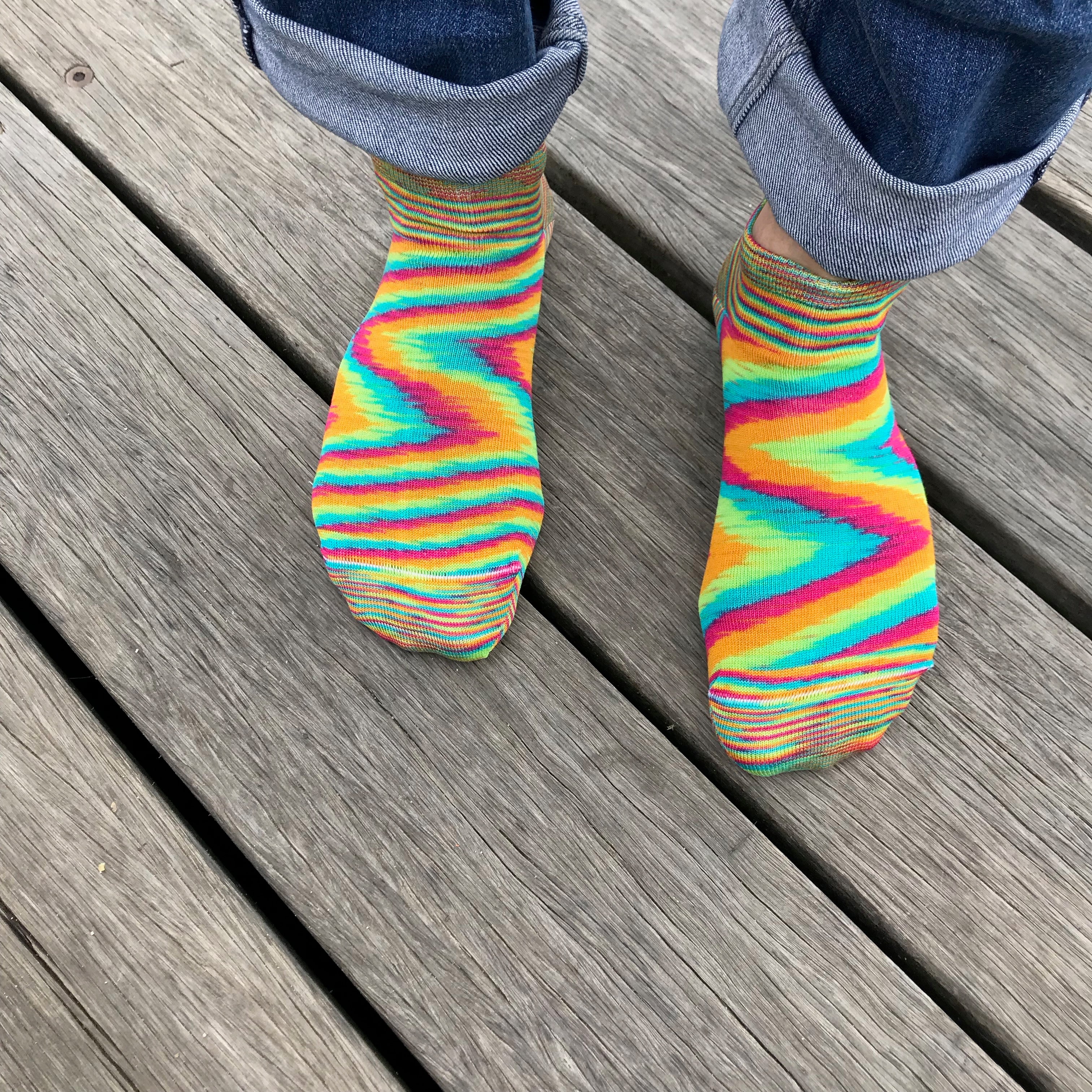 Sun Sock Women's Ankle Socks in Rainbow - Aussie Made