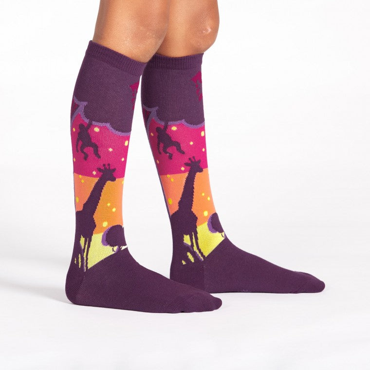 Sunset Safari Kids Knee High Socks