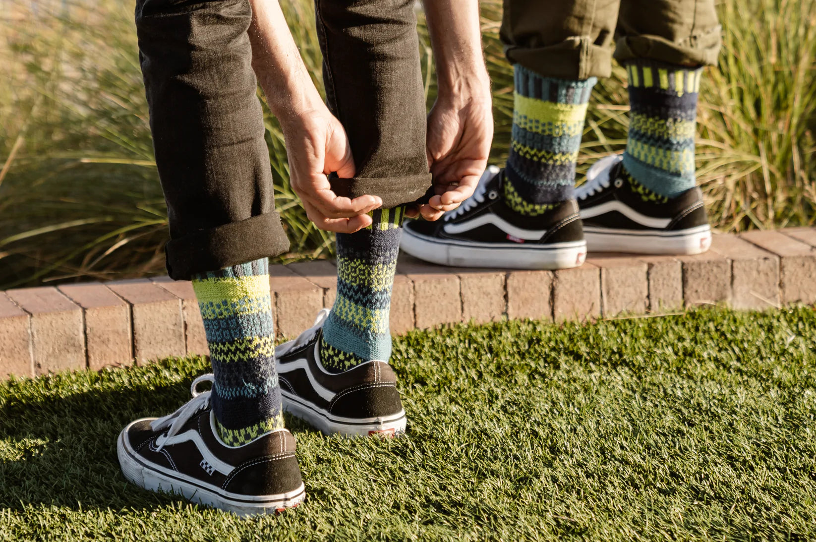 Lemongrass Recycled Cotton Crew Socks