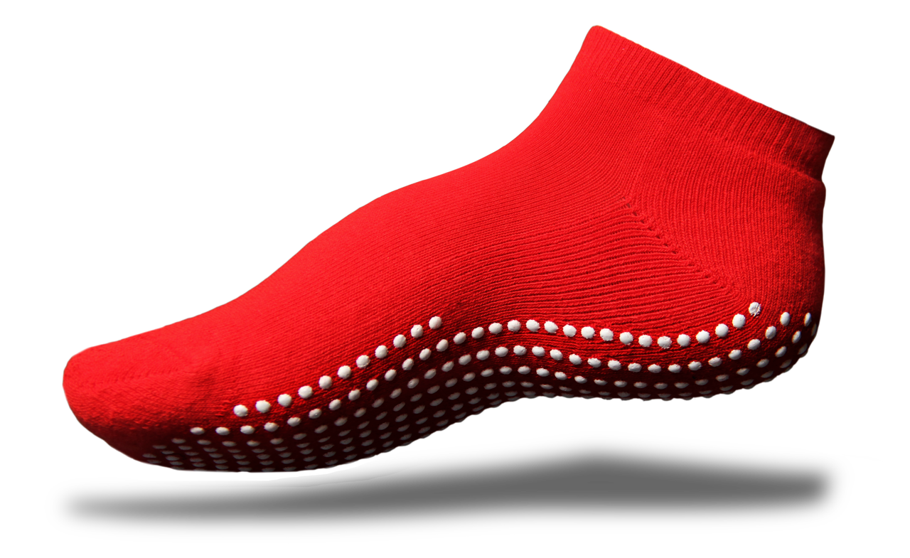 Non Slip Ankle Socks in Red