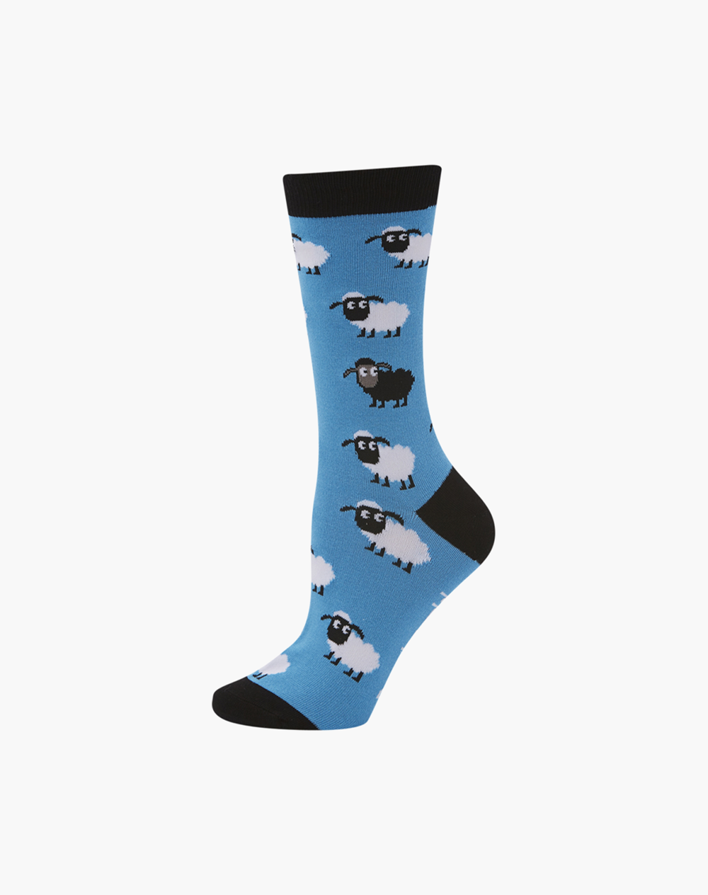 Eye on Ewe Women's Bamboo Crew Socks in Blue