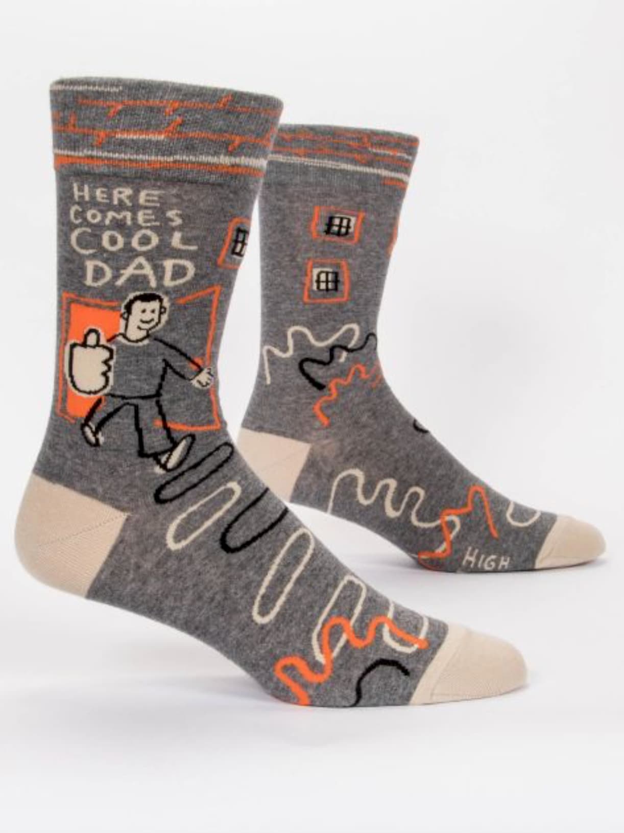 Here Comes Cool Dad Men's Crew Sock