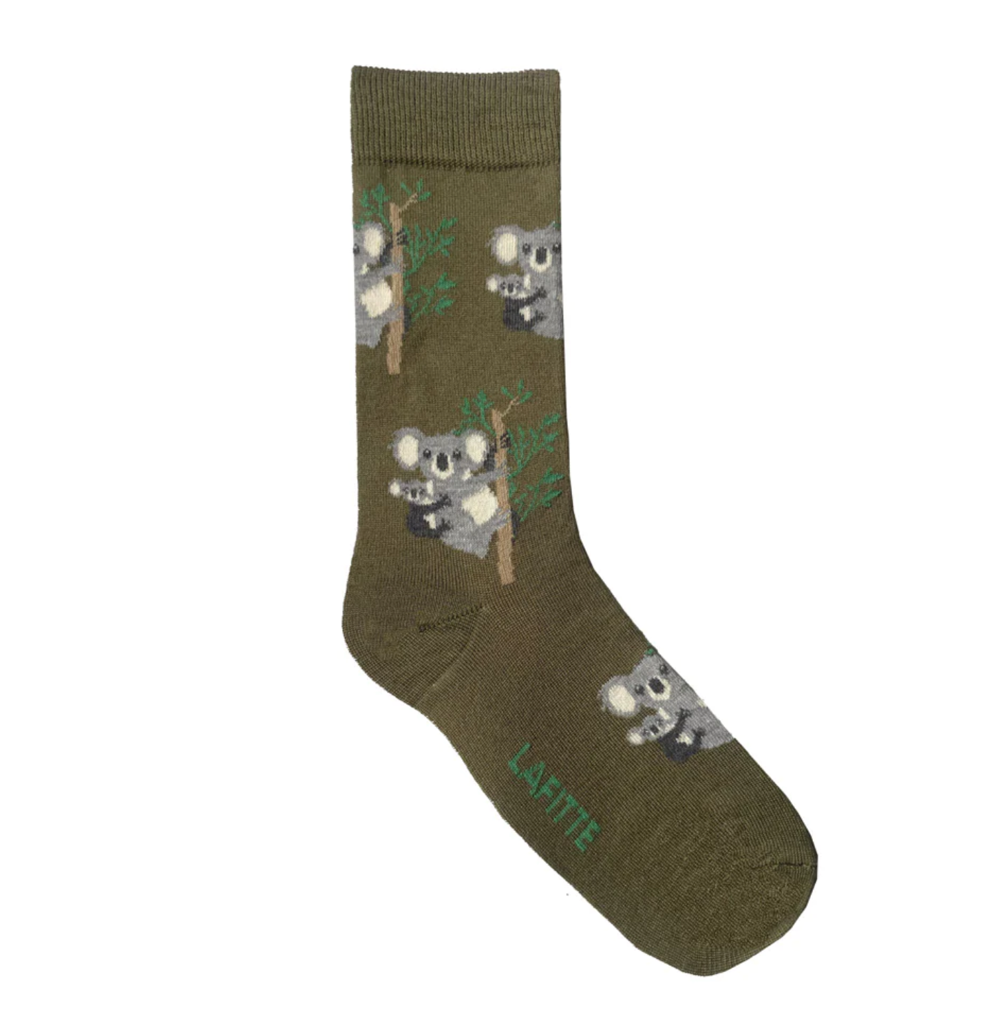 Koala Bamboo Crew Socks in Khaki - Aussie Made