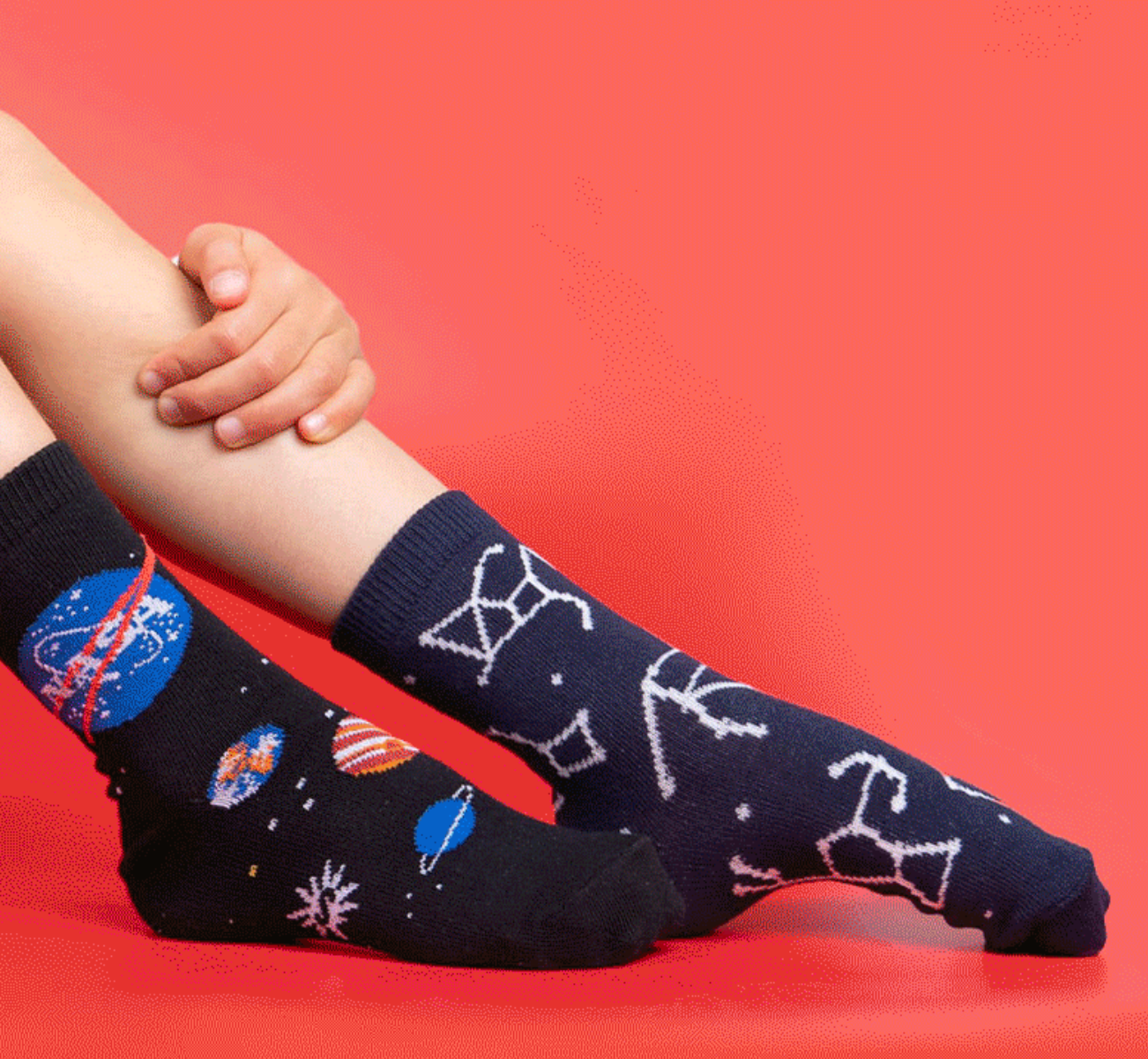 Constellation Crew Sock Fit Ages 3-6 yrs - Glow in the Dark