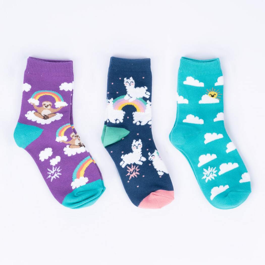 Sloth Dreams Kids Crew Socks - 3 Pack