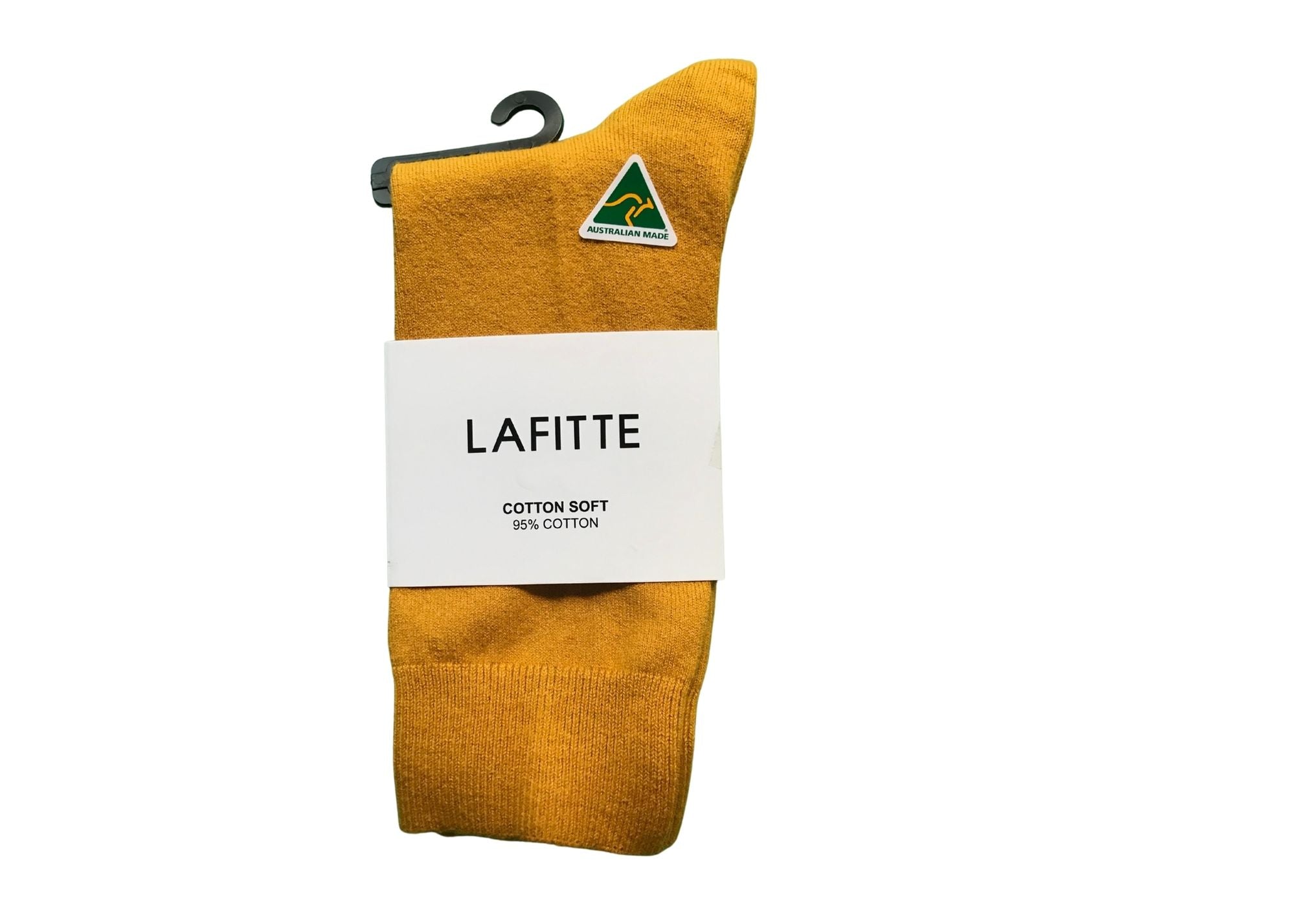 Cotton Crew Socks in Mustard - Aussie Made