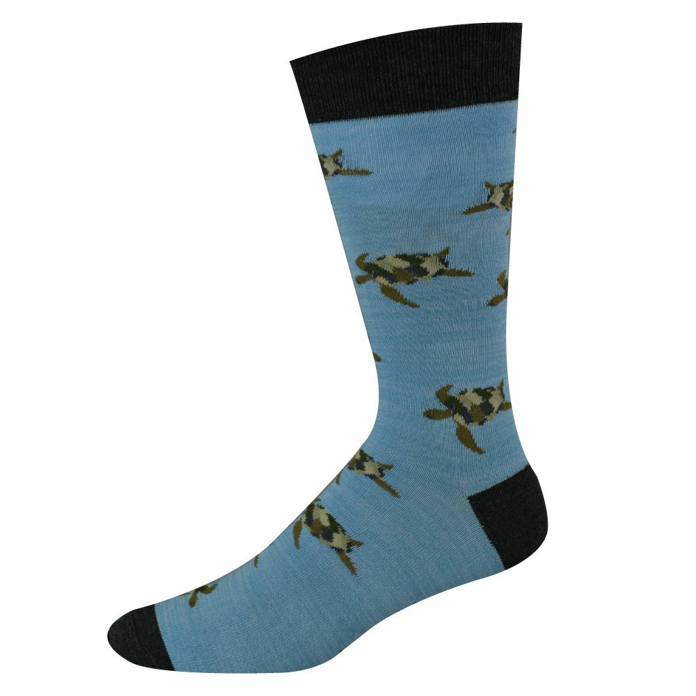 Sea Turtle Mens Bamboo Crew Socks