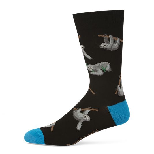 Lazy Sloth Men's Bamboo Crew Socks