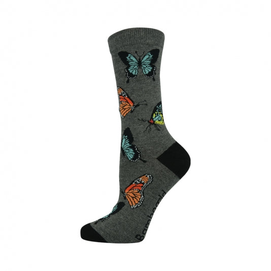 Butterflies Women's Bamboo Crew Socks