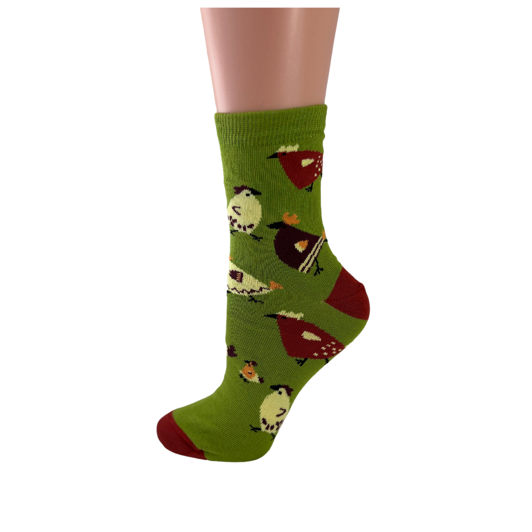 Funky Chickens Women's Crew Socks - Aussie Made