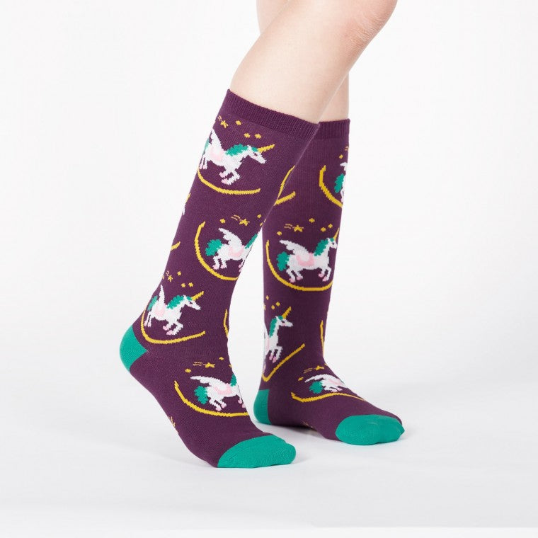 Wish Upon a Pegasus Kids' Knee High Socks