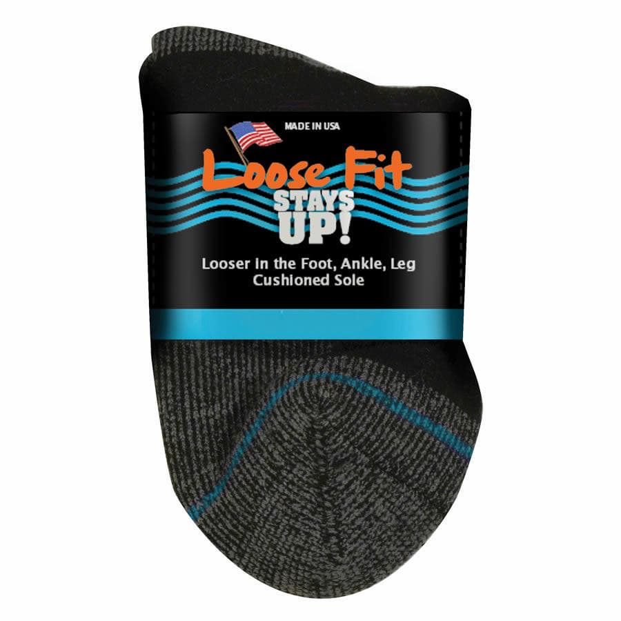 Loose Fit Socks - Quarter Length in Black