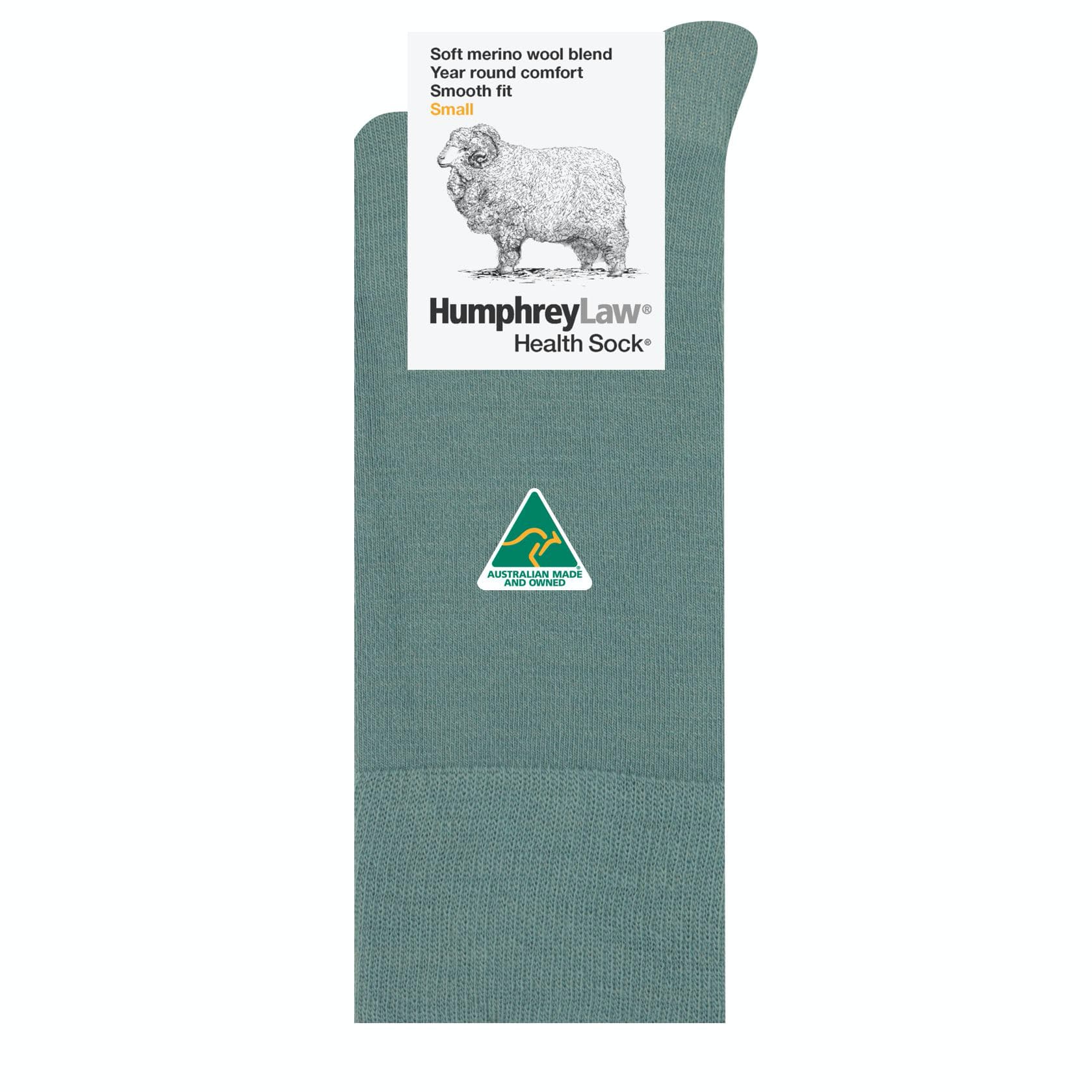 Merino Wool Crew Socks in Lichen -  Aussie Made