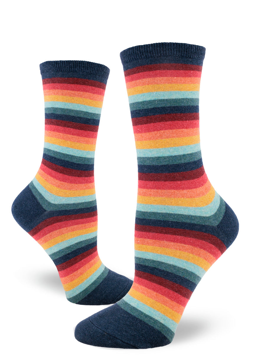 Retro '70s Stripe Women's Crew Socks