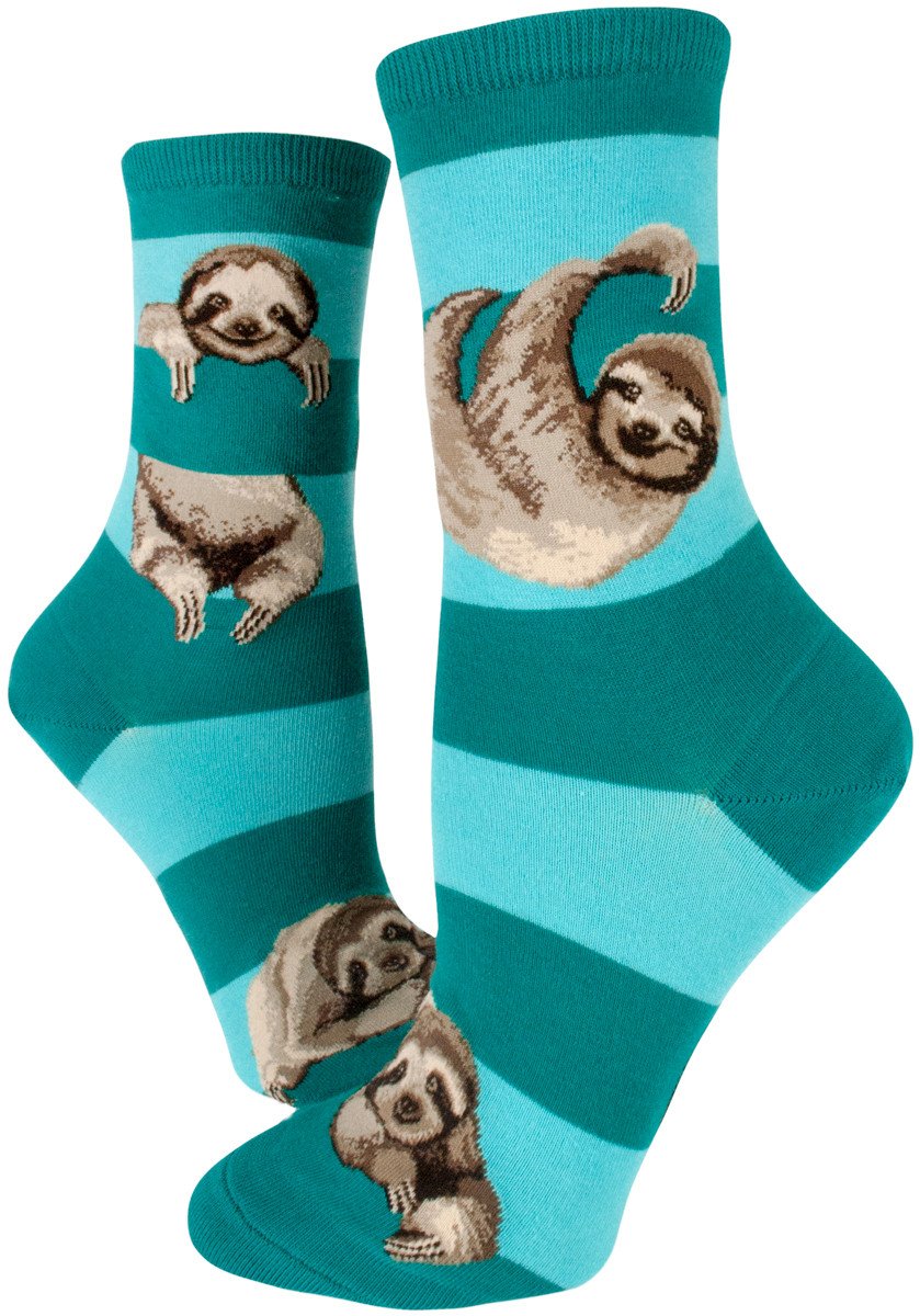 Just Hanging to Meet You Women's Crew Socks in Teal