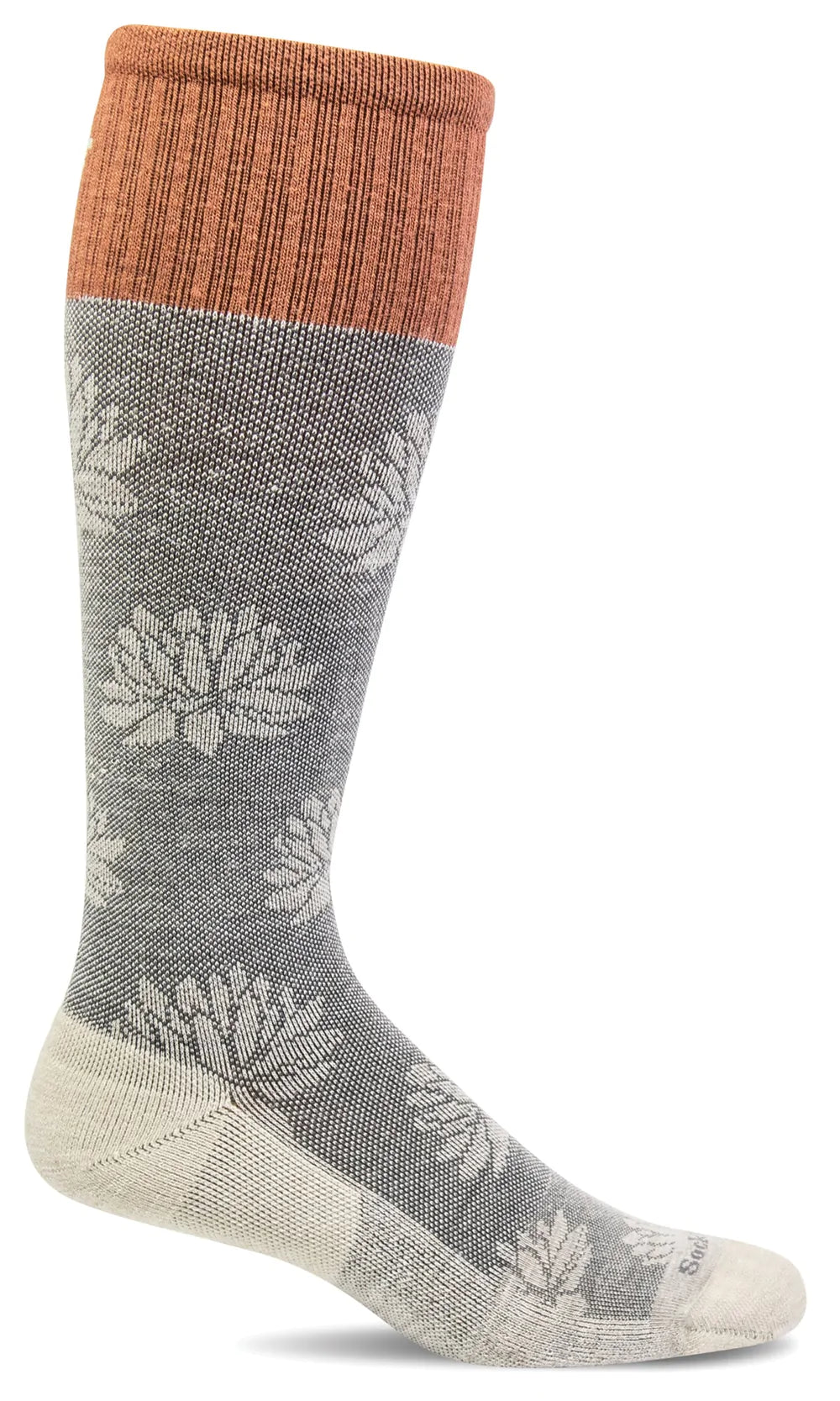 Lotus Lift Women's Bamboo/Merino Firm Compression Sock in Barley