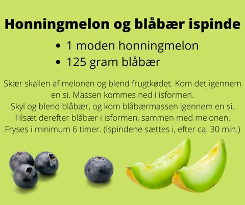 Opskrift på is med honningmelon og blåbær