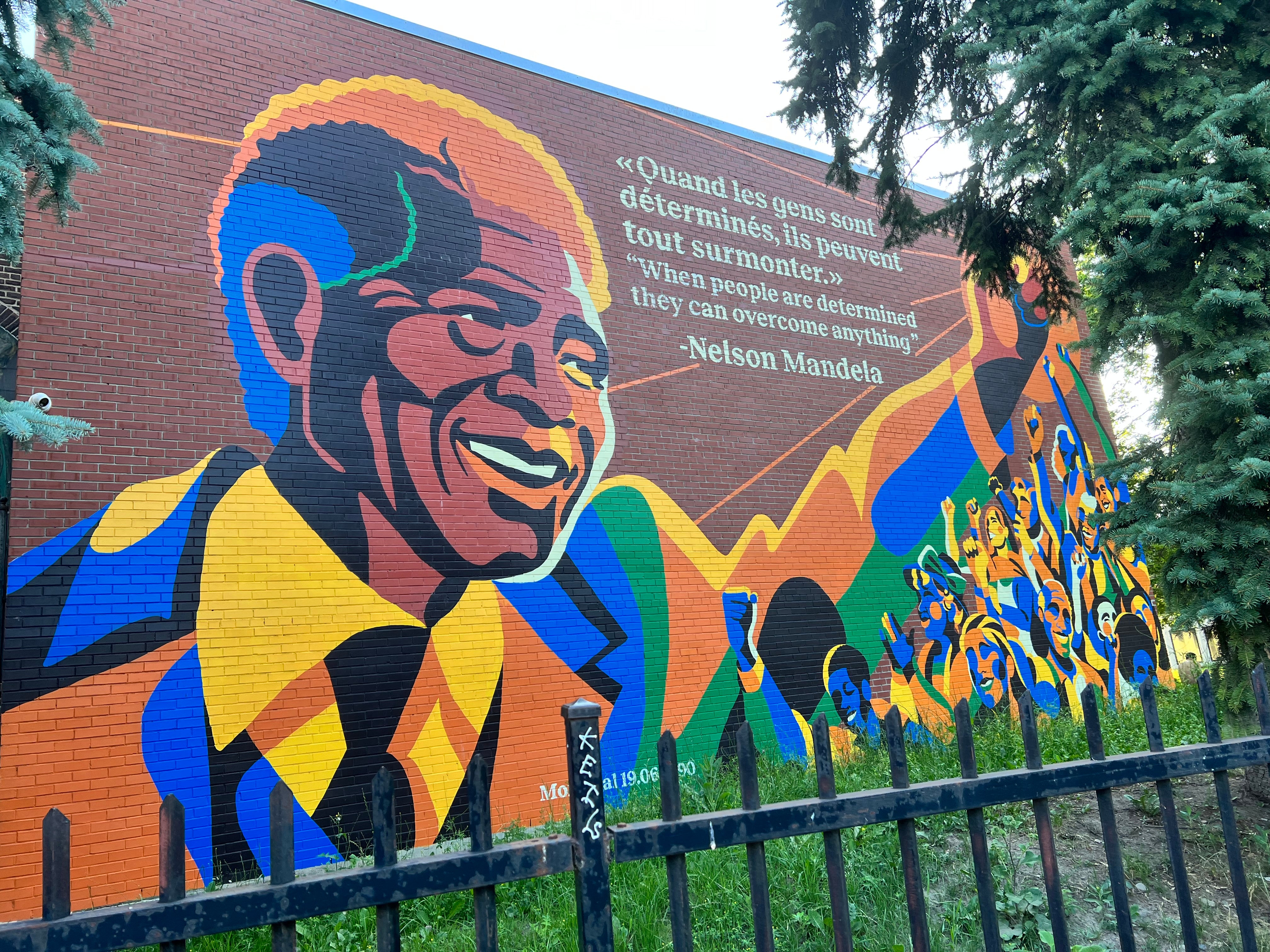 Mural of Nelson Mandela in Montreal, QC