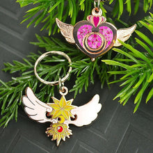 Load image into Gallery viewer, Sun &amp; Moon Guardians - Enamel Keychain/Pet Collar Charm
