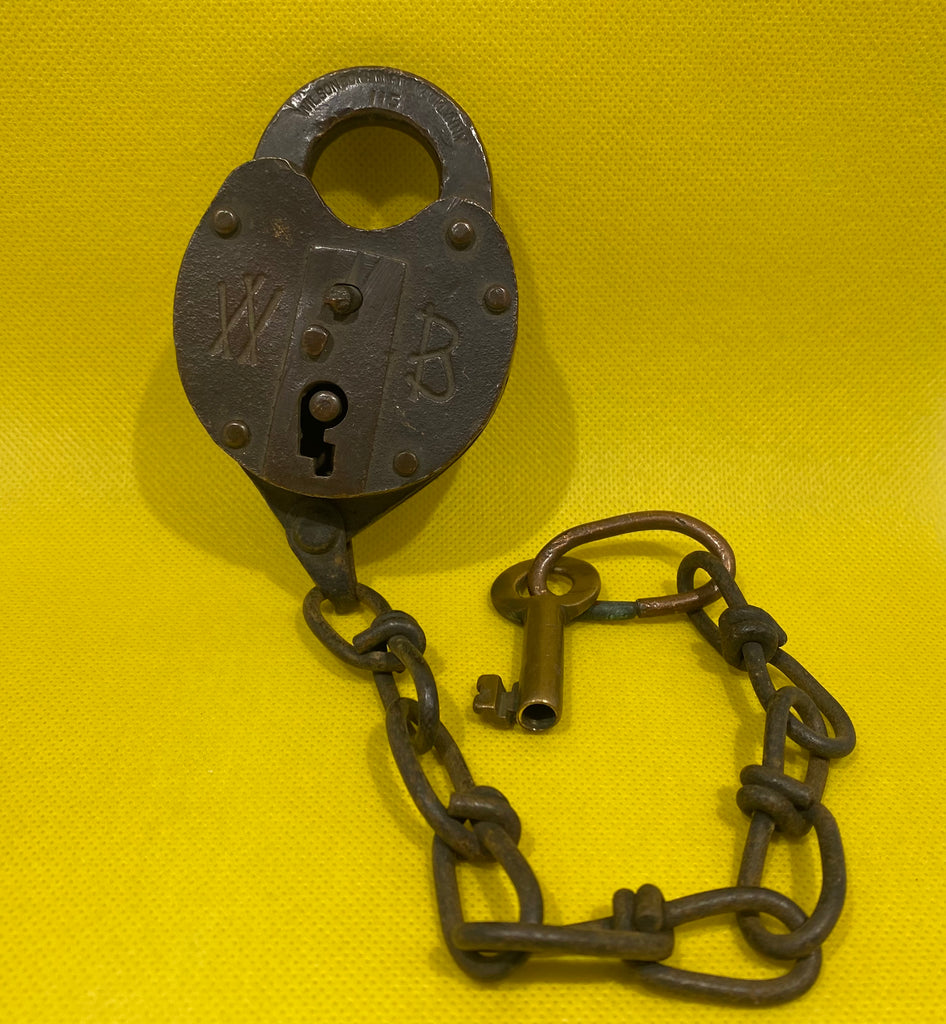 Rare Made For Briggs Yale Padlock Brass Lock With Key The Yale & Towne  MFG. Co