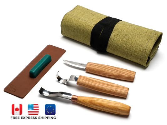 Spoon and Kuksa Carving Professional Set With Knives and Strop