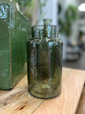 Sura Hammered Glass Vase in Green, Assorted Sizes - House to Home Creations / H2H Apparel