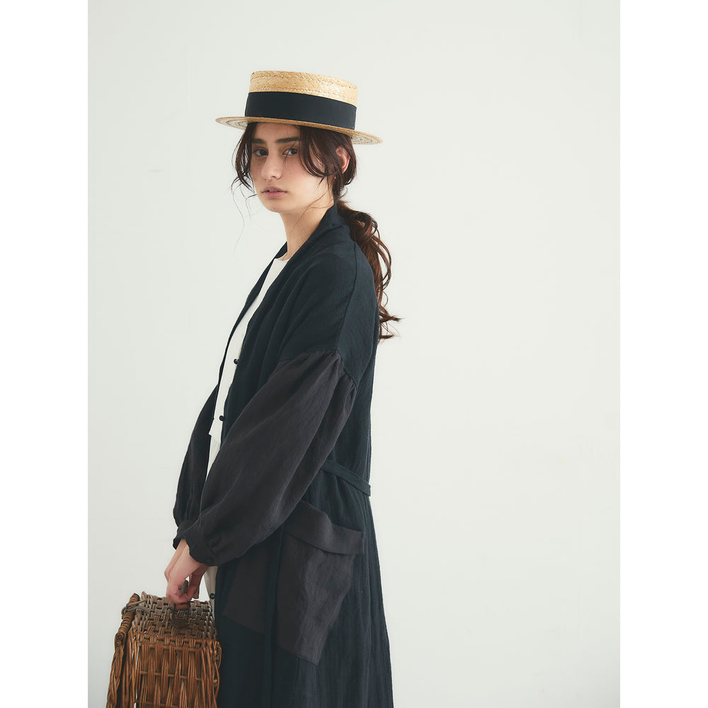 美品】Colenimo IRISH LINEN ヘリンボーンリネンコート-