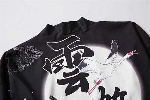 Black Crane Kimono | Eiyo Kimono