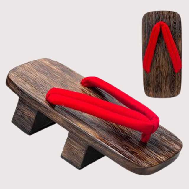 Geta Sandals - Red Brown