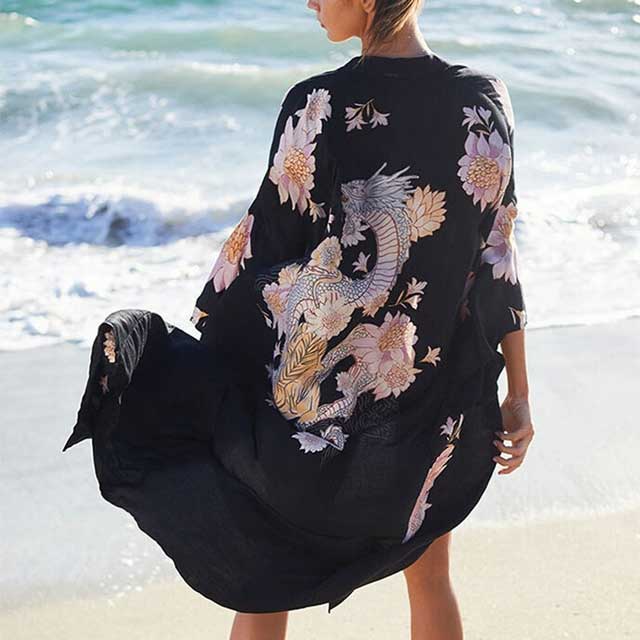 Dragon Printed Kimono