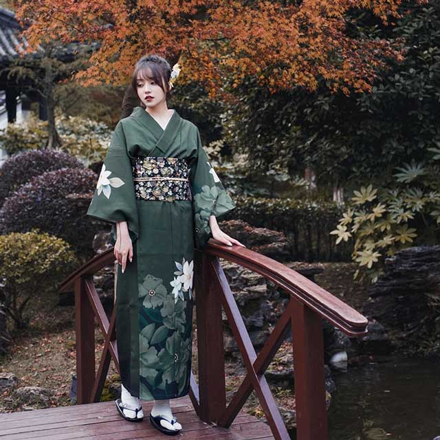 Green Kimono Dress