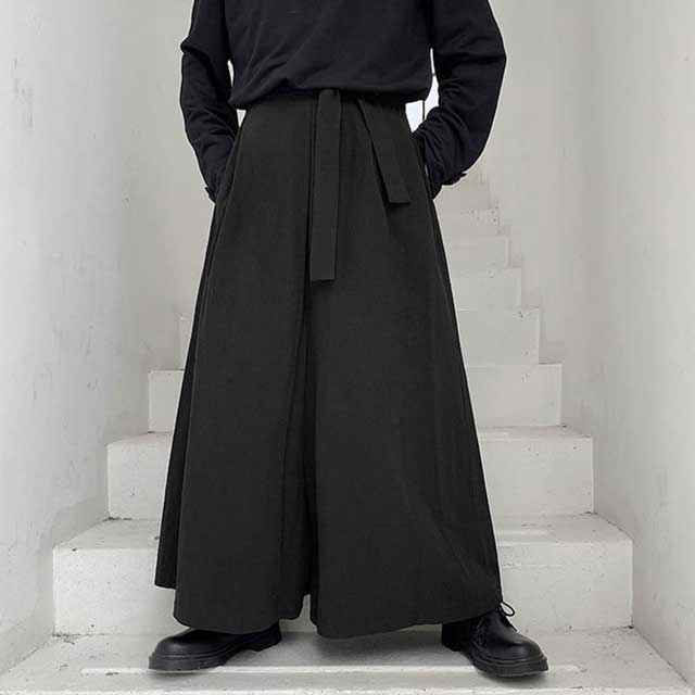 Wide Leg Hakama Style Trousers