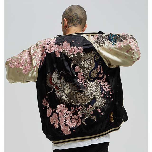Japanese Floral Bomber Jacket Kimono