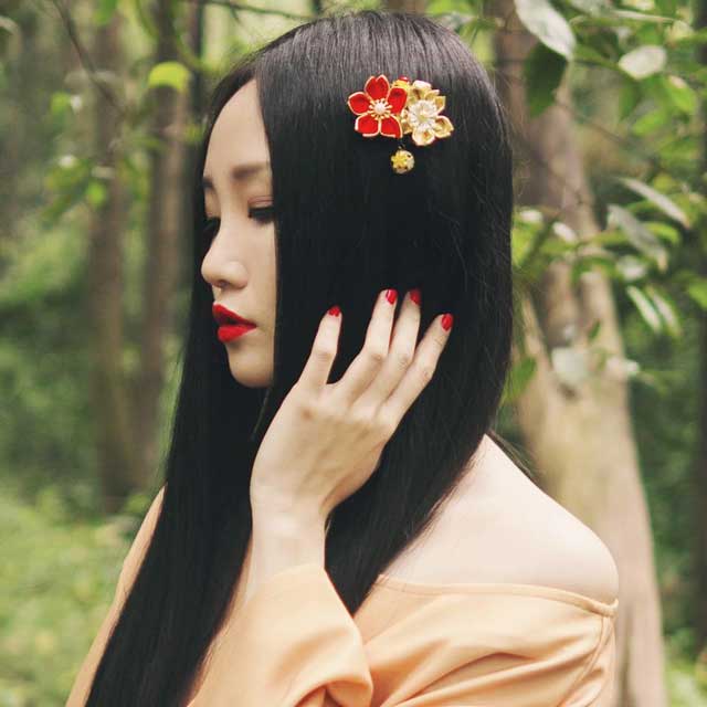 Japanese Flower Hair Pin