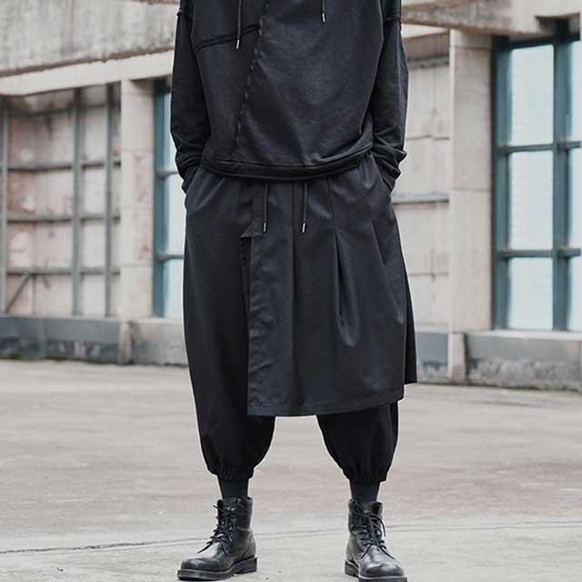 2022AW RAINMAKER HAKAMA TROUSERS BLACK-