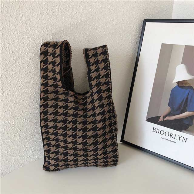 Houndstooth Knot Bag