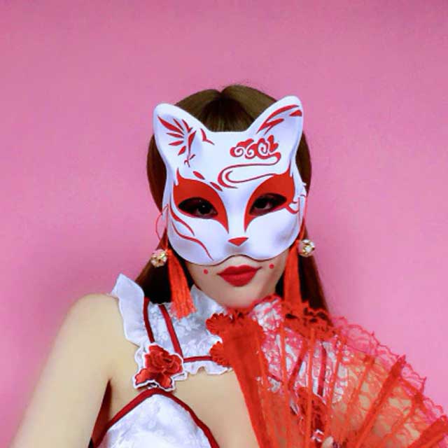 Japanese Red Cat Mask