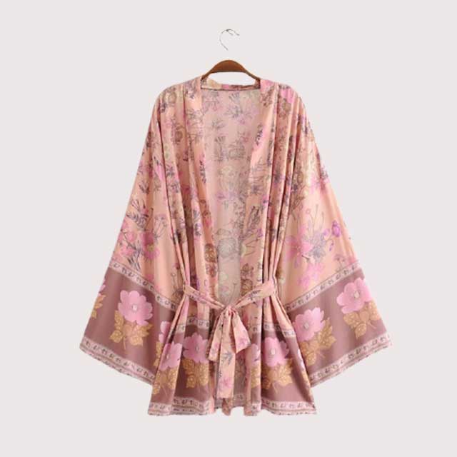 Pink Kimono Robe