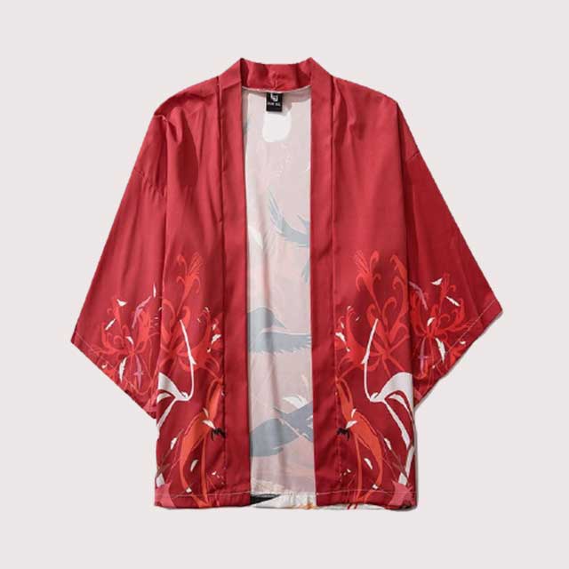 Harajuku Red Kimono for Men